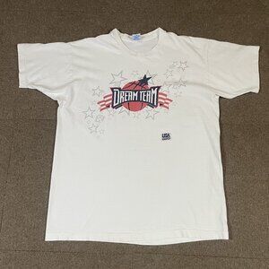 VTG Salem USA Basketball Dream Team T-Shirt White Adult XL Made in USA 90s